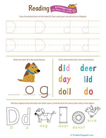 Get Ready for Reading: All About the Letter D