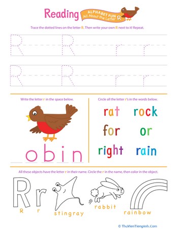 Get Ready for Reading: All About the Letter R