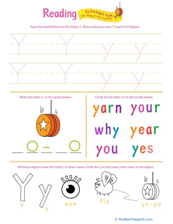 Get Ready for Reading: All About the Letter Y