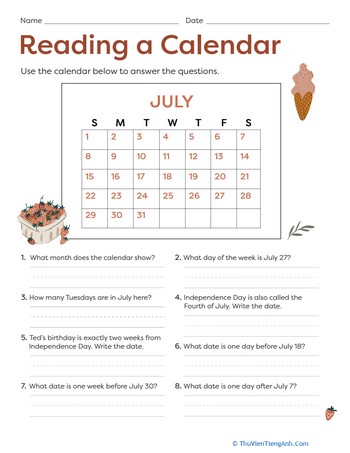 Reading a Calendar