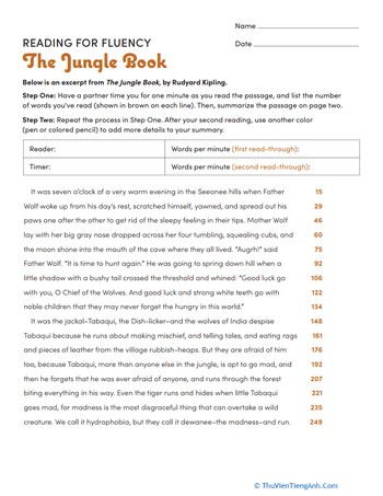 Reading for Fluency: The Jungle Book