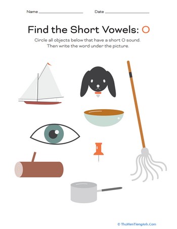 Find the Short Vowels: O