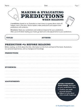 Reading Reflections: Making & Evaluating Predictions