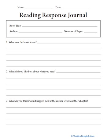 Reading Response Journal