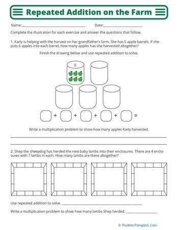 Repeated Addition on the Farm