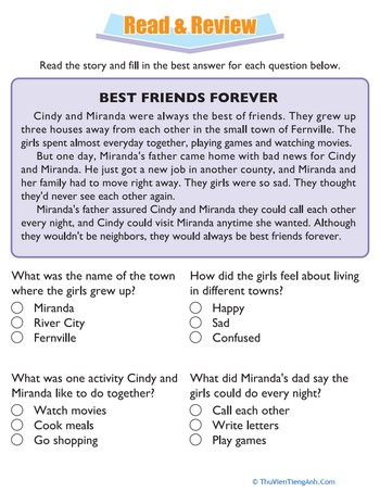 Review this Story About Best Friends