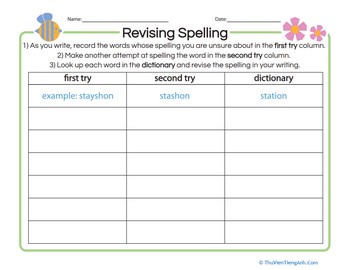 Revising Spelling