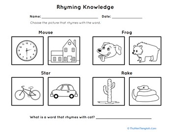 Rhyming Knowledge Assessment
