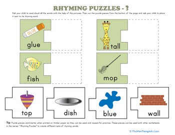 Rhyming Words Puzzle #3