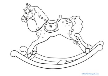Rocking Horse Coloring Page