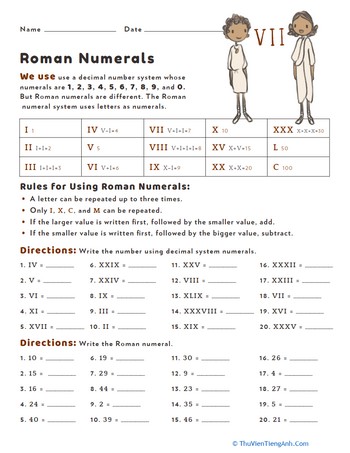 Working with Roman Numerals