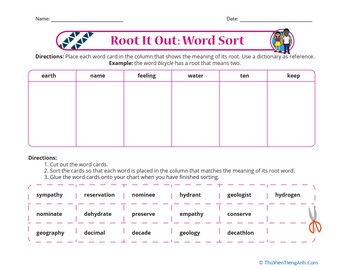 Root It Out: Word Sort
