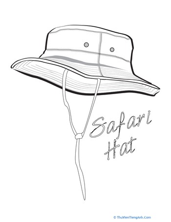 Safari Hat Coloring Page