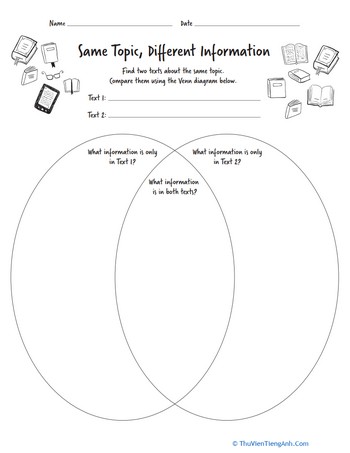 Venn Diagram: Same Topic, Different Information