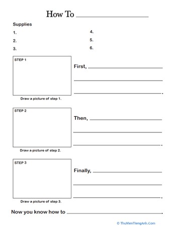 Scaffolded How-To Writing Worksheet