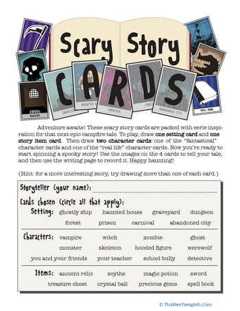 Scary Story Card Game
