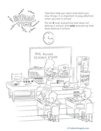 School Time Coloring Page