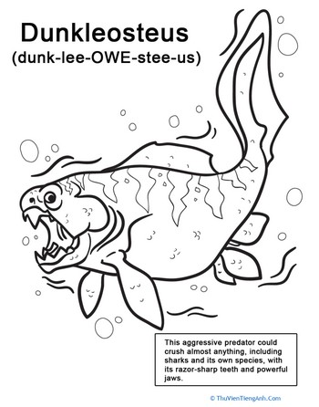 Sea Monster Coloring Pages: Dunkleosteus