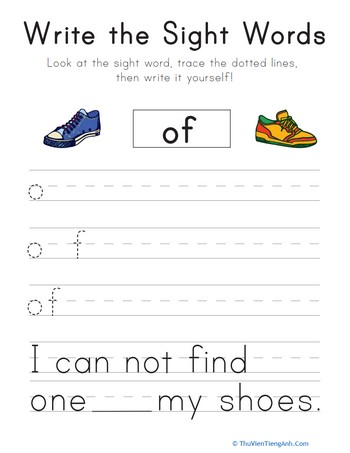 Seeing Sight Words: “Of”