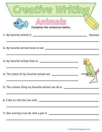 Sentence Writing: Animals