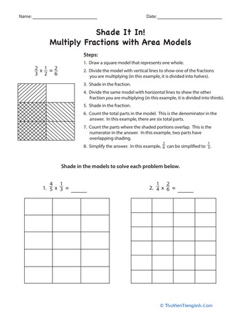 Shade It In! Multiply Fractions with Area Models