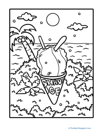 Shaved Ice Coloring Page