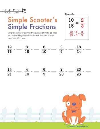 Simple Fractions with Scooter