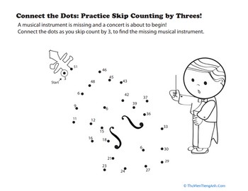 Connect the Dots: Practice Skip Counting by Threes