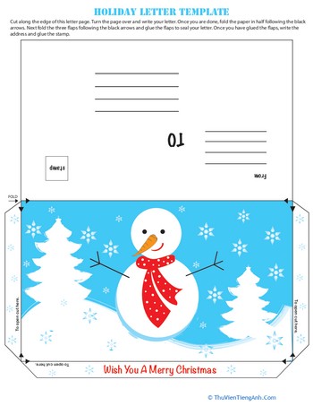 Homemade Snowman Christmas Card