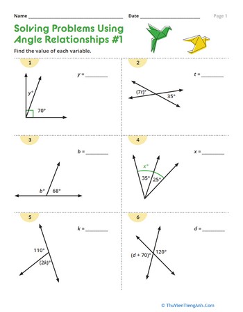 Solving Problems Using Angle Relationships #1