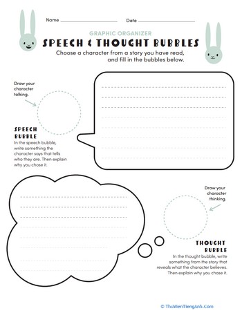 Graphic Organizer: Speech & Thought Bubbles