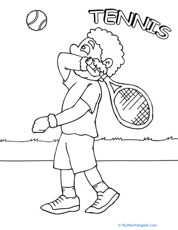 Color the Tennis Player