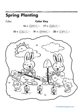 Spring Planting: Color by Numbers