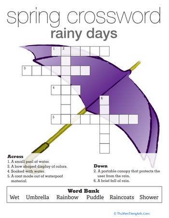 Spring Rain Crossword