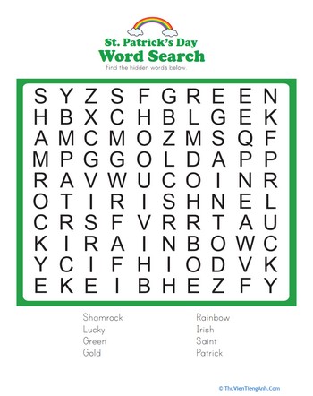 St. Patrick’s Word Search