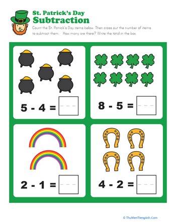 St. Paddy’s Day Subtraction