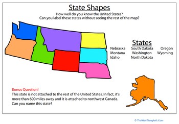 State Shapes: Northwest
