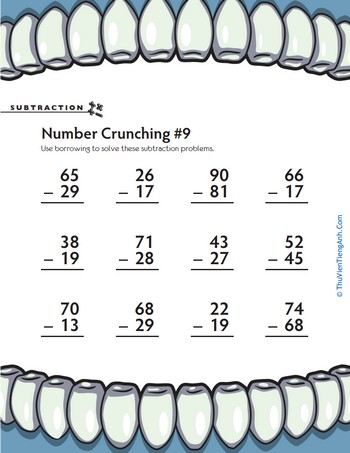 Subtraction Number Crunching #9