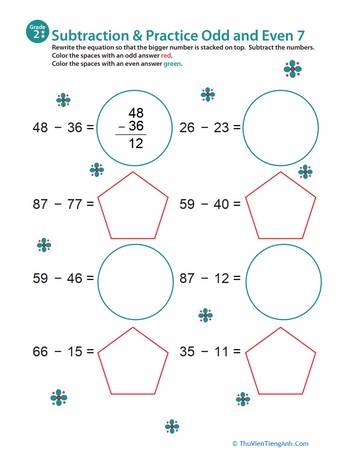 Math Mania: Practice Subtraction & Odd/Even 7