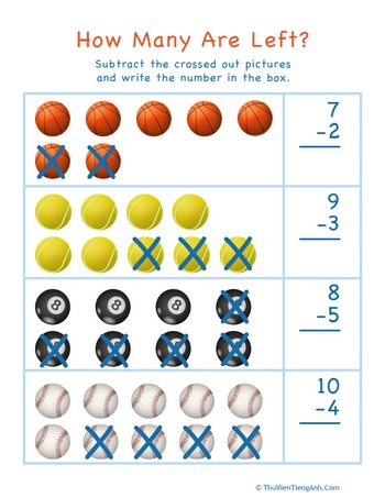 Subtraction for Visual Learners: Easter #8