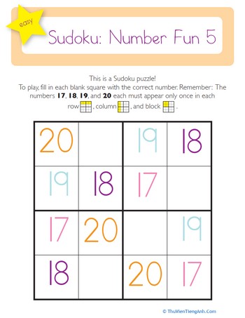 Sudoku: Number Fun 5