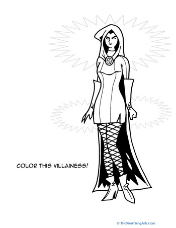 Super Villainess Coloring Page