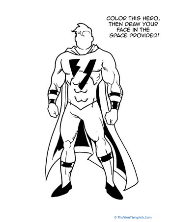 Superhero Coloring Page #1