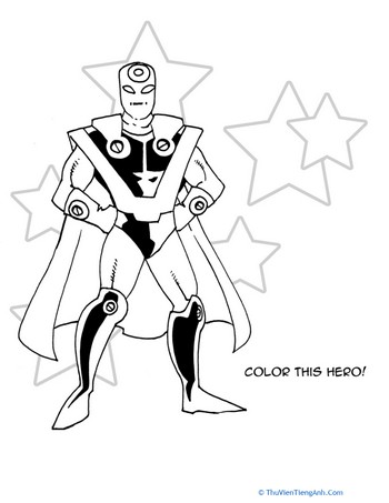 Superhero Coloring Page #3