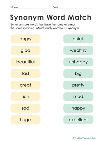 Synonym Word Match