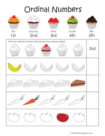 Teaching Ordinal Numbers