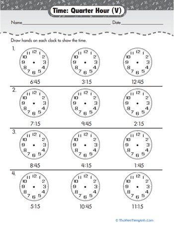 Learning to Tell Time: Quarter Hour