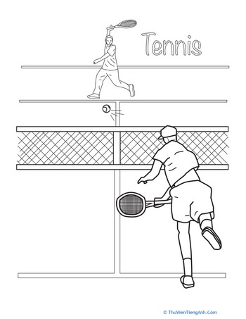 Tennis Coloring Sheet