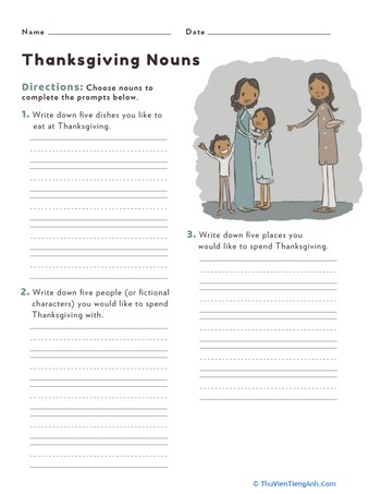 Thanksgiving Nouns