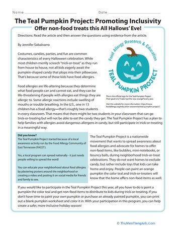 The Teal Pumpkin Project: Promoting Inclusivity